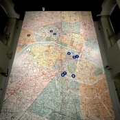 PAŘÍŽ - MAPA KDE BYDLEL A PRACOVAL JOSEF ŠÍMA