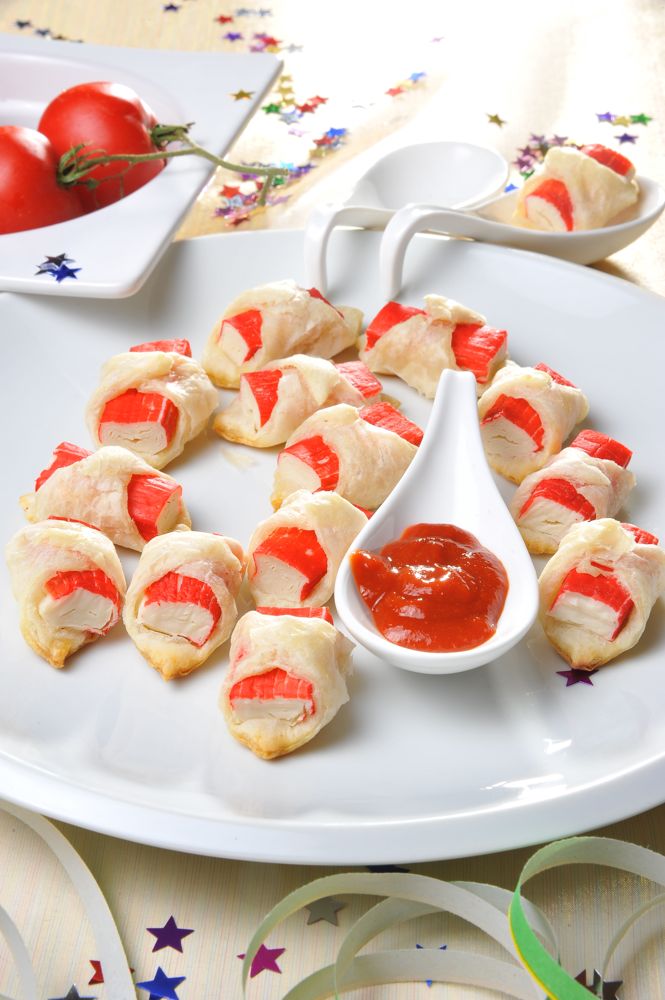 Surimi tyčinky v listovém těstě